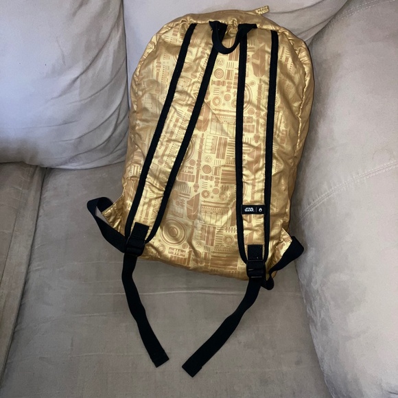 Nixon Star Wars C3PO Lightweight Packable Backpack Gold Droid C-3PO Book Bag - Picture 4 of 12